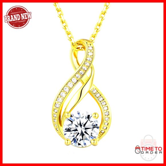 Moissanite Pendant Necklace Elegant Sterling Silver Jewelry Gift for Women